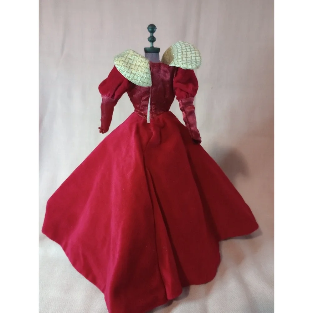 Brass Key Royal Fantasy Designer Gown Red Gold Dress for 11.5